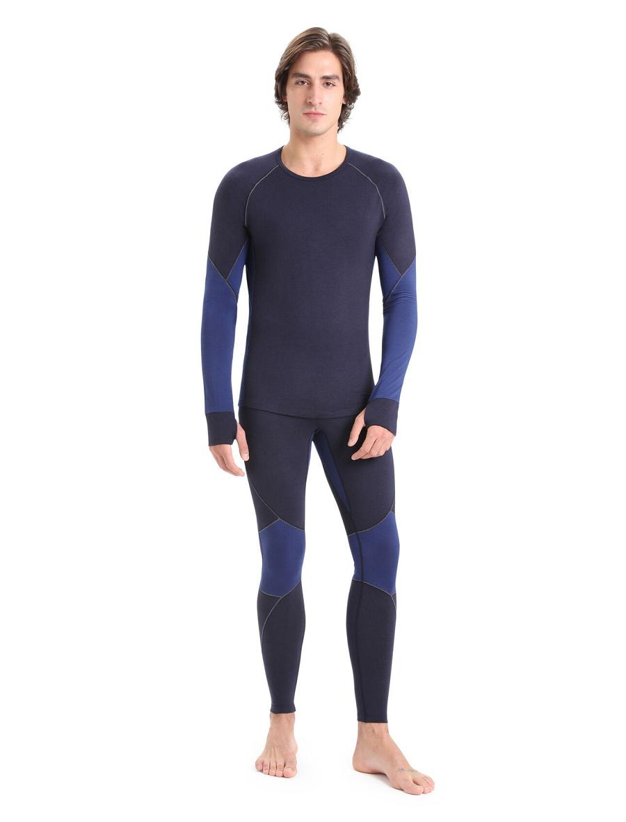 Midnight Navy / Royal Navy Men's Icebreaker BodyfitZone™ Merino 260 Zone Thermal Leggings | USA 1137VRWD